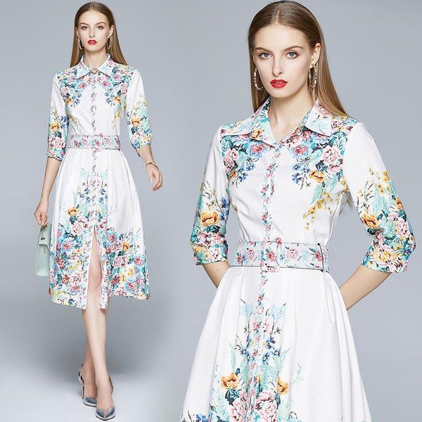 casual dresses summer runway vintage floral print collar 3/4 sleeve empire waist women ladies party beach a-line midi shirt dress, Black;gray
casual dresses summer runway vintage floral print collar 3/4 sleeve empire waist women ladies party beach a-line midi shirt dress, Black;gray