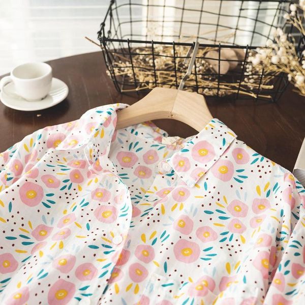 women's blouses & shirts japanese summer 2021 printing loose collar short sleeve shirt, White
women's blouses & shirts japanese summer 2021 printing loose collar short sleeve shirt, White