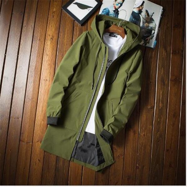 men's jackets spring and autumn windbreaker korean students slim handsome trendy cloak youth mid-length hooded coat, Black;brown
men's jackets spring and autumn windbreaker korean students slim handsome trendy cloak youth mid-length hooded coat, Black;brown