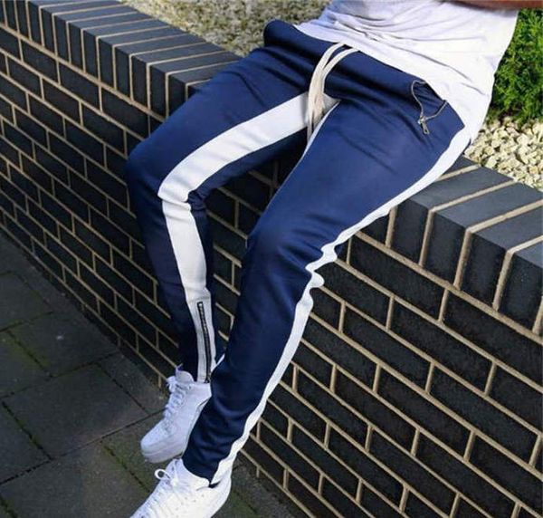 men's street trend hip-hop trousers color matching stripe casual style slim zipper jogging pants breathable material m-xxl, Black
men's street trend hip-hop trousers color matching stripe casual style slim zipper jogging pants breathable material m-xxl, Black