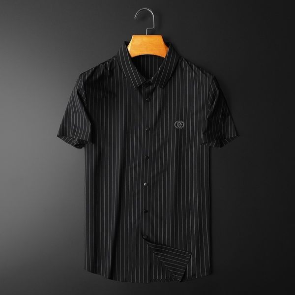 fashion t shirts 2021 summer men's short sleeve shirt high end tencel cotton fine stripe half large, White;black
fashion t shirts 2021 summer men's short sleeve shirt high end tencel cotton fine stripe half large, White;black