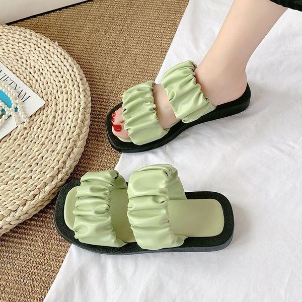 slippers shoes for girls womens outdoor slides fashion lady luxury 2021 summer flat soft basic indoor ytmtloy house zapato mujer, Black