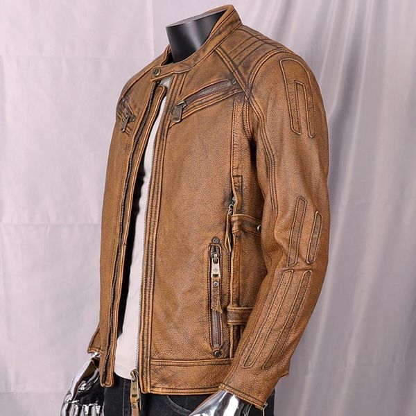men's leather & faux 2021 vintage brown europe style genuine jacket men plus size 5xl real natural cowhide winter slim fit motorcycle c, Black
men's leather & faux 2021 vintage brown europe style genuine jacket men plus size 5xl real natural cowhide winter slim fit motorcycle c, Black