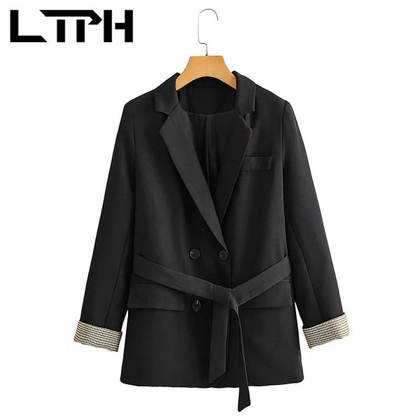 vintage black women blazer long sleeve plaid sashes loose casual blazers jackets mid-length lady suit coat spring 210427, White;black
vintage black women blazer long sleeve plaid sashes loose casual blazers jackets mid-length lady suit coat spring 210427, White;black