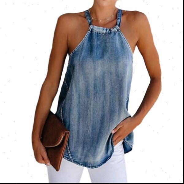 halter denim vest fashion women tank off shoulder high street solid color casual sleeveless lace up bottoming top, White
halter denim vest fashion women tank off shoulder high street solid color casual sleeveless lace up bottoming top, White