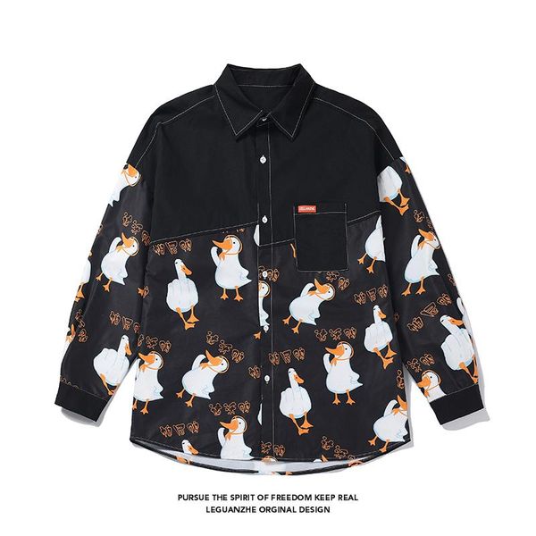 men's casual shirts 2021 autumn hip hop style hong kong white background large print long sleeve shirt, White;black
men's casual shirts 2021 autumn hip hop style hong kong white background large print long sleeve shirt, White;black