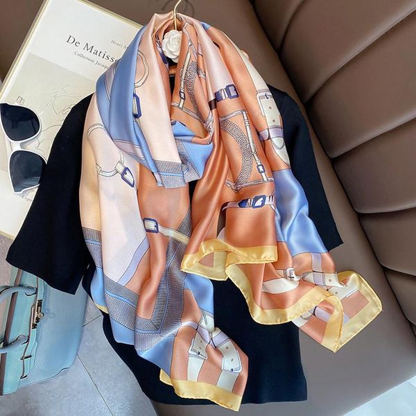scarves brand designer silk scarf female bandana long shawls wraps winter neck pashmina lady luxury beach hijab foulard 90*180cm, Blue;gray
scarves brand designer silk scarf female bandana long shawls wraps winter neck pashmina lady luxury beach hijab foulard 90*180cm, Blue;gray