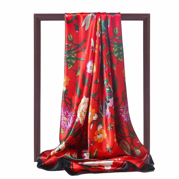 scarves floral silk square scarf fashion bandana print designer shwal and wraps lady hair neck headkerchief summer accessories 2021, Blue;gray
scarves floral silk square scarf fashion bandana print designer shwal and wraps lady hair neck headkerchief summer accessories 2021, Blue;gray