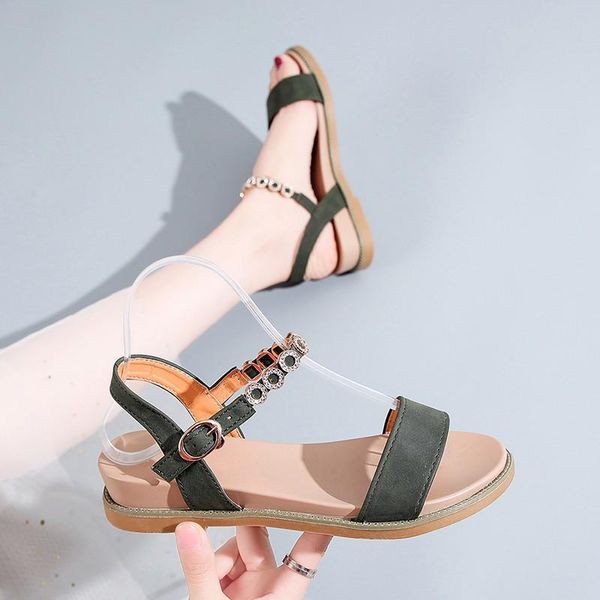 sandals summer women's shoes flat nice ladies rhinestone fashion roma solid color peep toe casual for women, Black
sandals summer women's shoes flat nice ladies rhinestone fashion roma solid color peep toe casual for women, Black