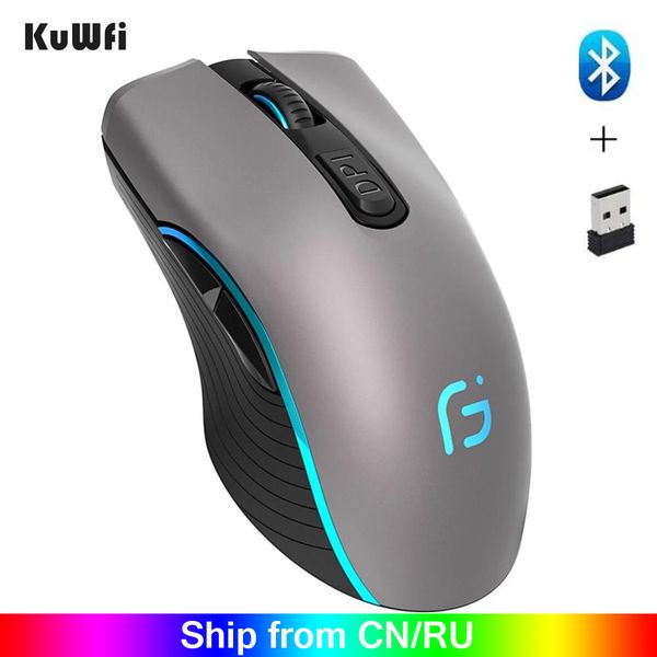 kuwfi computer mouse blue-tooth 4.0+2.4ghz wireless dual mode 2 in 1 mouse 2400dpi ergonomic portable optical mice for pc/laptop
kuwfi computer mouse blue-tooth 4.0+2.4ghz wireless dual mode 2 in 1 mouse 2400dpi ergonomic portable optical mice for pc/laptop