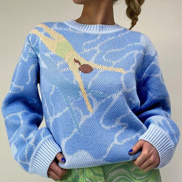 women's sweaters women vintage printed autumn long sleeve knitted sweater retro winter pullovers jumper, White;black
women's sweaters women vintage printed autumn long sleeve knitted sweater retro winter pullovers jumper, White;black
