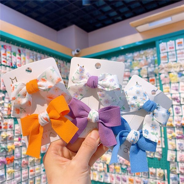 2 pcs new korean sweet girl hairpins hair accessories fashion children's simple fresh floral fabric bow duckbill clip headdress, Slivery;white
2 pcs new korean sweet girl hairpins hair accessories fashion children's simple fresh floral fabric bow duckbill clip headdress, Slivery;white