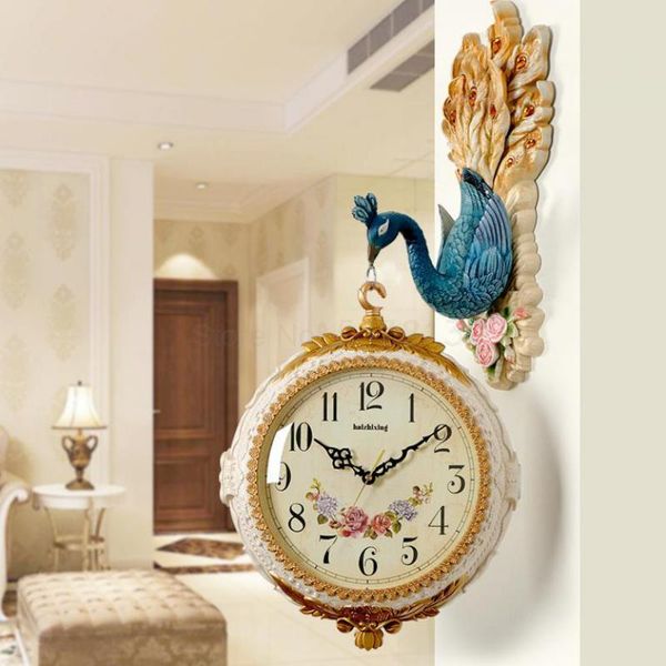 wall clocks 600 european peacock double-sided clock living room creative personality modern art decoration mute wall-moun
wall clocks 600 european peacock double-sided clock living room creative personality modern art decoration mute wall-moun