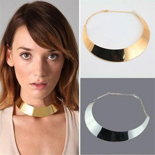 exaggerated metal punk big smooth flat choker necklace collier for women hip hop neck jewelry geometric collar necklaces chokers, Golden;silver
exaggerated metal punk big smooth flat choker necklace collier for women hip hop neck jewelry geometric collar necklaces chokers, Golden;silver
