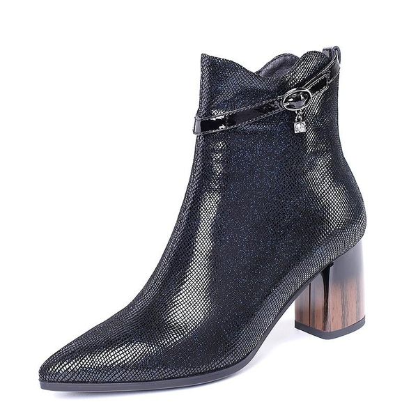 boots women ankle genuine leather feet length for pointed toe side zipper winter shoes, Black
boots women ankle genuine leather feet length for pointed toe side zipper winter shoes, Black