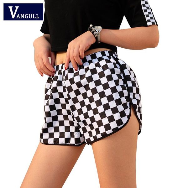 women's shorts vangull high waist plaid elastic fashion short feminino checkerboard streetwear summer, White;black
women's shorts vangull high waist plaid elastic fashion short feminino checkerboard streetwear summer, White;black