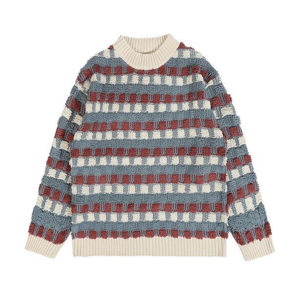 men's sweaters wear sweater 2021 autumn winter loose all-match thicken vintage oversize kintted round collar pullover for male, White;black
men's sweaters wear sweater 2021 autumn winter loose all-match thicken vintage oversize kintted round collar pullover for male, White;black