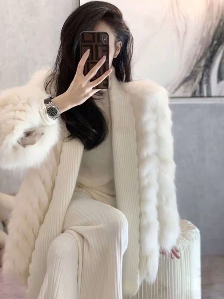 women's wool & blends winter knitted lapel collar spliced long hairy shaggy stripe line faux raccoon fur coat trendy women ry 0cc5, Black
women's wool & blends winter knitted lapel collar spliced long hairy shaggy stripe line faux raccoon fur coat trendy women ry 0cc5, Black