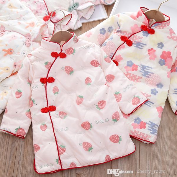 girls winter floral princess dresses 2021 kids mid length down cheongsam chinese style retro children hanfu lovely child clothes s1690, Red;yellow
girls winter floral princess dresses 2021 kids mid length down cheongsam chinese style retro children hanfu lovely child clothes s1690, Red;yellow