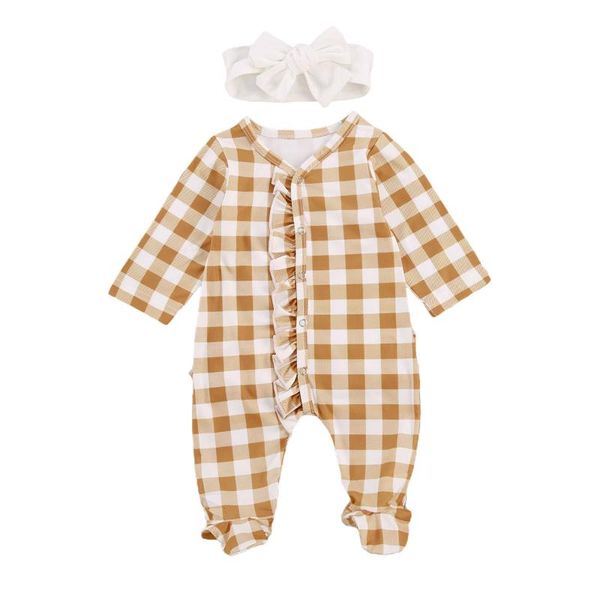 jumpsuits infant baby boy girl clothes fashion yellow latticework plaid print long sleeve zipper ruffle rompers, Blue
jumpsuits infant baby boy girl clothes fashion yellow latticework plaid print long sleeve zipper ruffle rompers, Blue