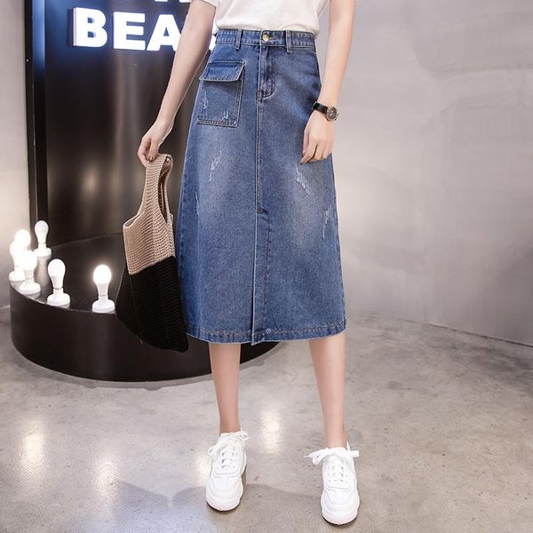skirts women's high waist denim vintage ladies fashion slim casual brand calf length skirt girl summer female, Black
skirts women's high waist denim vintage ladies fashion slim casual brand calf length skirt girl summer female, Black