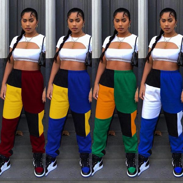women's pants & capris for teenage girls fashion women elastic waist stitching color patchwork casual trousers beam pantalones de mujer, Black;white
women's pants & capris for teenage girls fashion women elastic waist stitching color patchwork casual trousers beam pantalones de mujer, Black;white