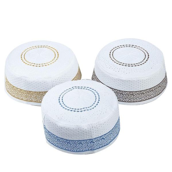 wide brim hats muslim prayer embroidered hat islamic men's saudi arabian uae, Blue;gray
wide brim hats muslim prayer embroidered hat islamic men's saudi arabian uae, Blue;gray