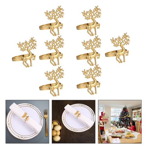 napkin rings 8pcs christmas theme elk-shaped buckles delicate decor 
napkin rings 8pcs christmas theme elk-shaped buckles delicate decor