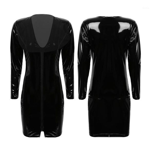 casual dresses womens v neck bodycon mini dress fashion ladies clubwear costumes long sleeve zipper cocktail party patent leather, Black;gray
casual dresses womens v neck bodycon mini dress fashion ladies clubwear costumes long sleeve zipper cocktail party patent leather, Black;gray