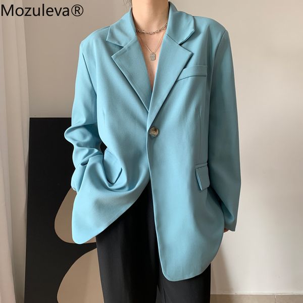 single button solid blazer jacket for women stylish chic loose female summer outwear ladies long sleeve 210427, White;black
single button solid blazer jacket for women stylish chic loose female summer outwear ladies long sleeve 210427, White;black