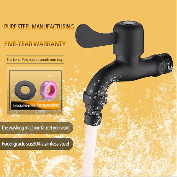 bathroom sink faucets black stainless steel wall mounted washing machine faucet outdoor garden bibcock bathtub toilet mop pool taps
bathroom sink faucets black stainless steel wall mounted washing machine faucet outdoor garden bibcock bathtub toilet mop pool taps