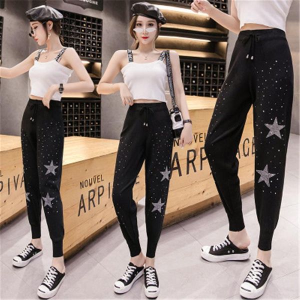 women pants high waist loose sweatpants 2021 fall winter black womens joggers sweat female trousers women's & capris, Black;white
women pants high waist loose sweatpants 2021 fall winter black womens joggers sweat female trousers women's & capris, Black;white