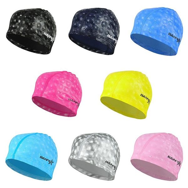 waterproof unisexual pu swimming cap men and women protect ears bathing caps sporty swimwear swim hats for pool
waterproof unisexual pu swimming cap men and women protect ears bathing caps sporty swimwear swim hats for pool