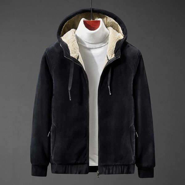 men's hoodies & sweatshirts thick lamb wool hoodie hooded cashmere plus velvet coat men large size winter mens clothing, Black
men's hoodies & sweatshirts thick lamb wool hoodie hooded cashmere plus velvet coat men large size winter mens clothing, Black