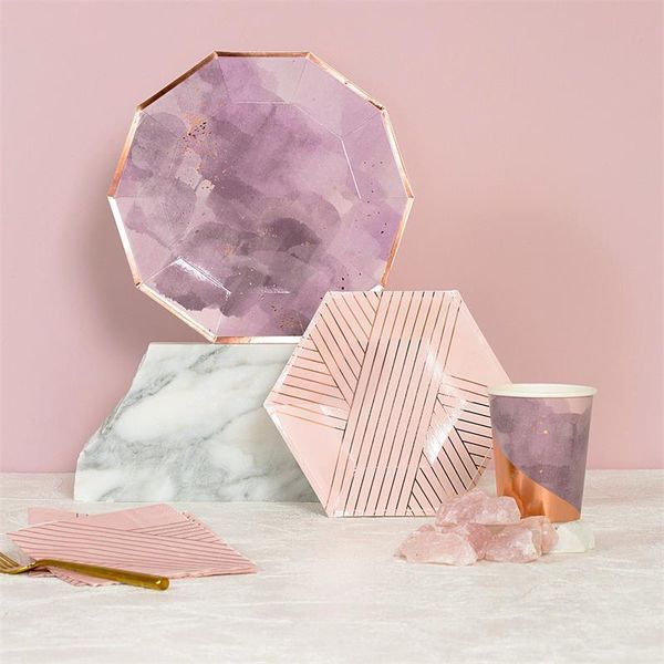 disposable dinnerware party six sides eight paper plate napkin tableware decoration wedding birthday supplies pink ink pattern
disposable dinnerware party six sides eight paper plate napkin tableware decoration wedding birthday supplies pink ink pattern