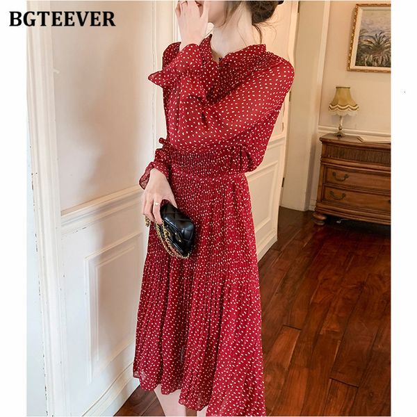 dresses elegant bow neck women polka dots print chiffon spring long sleeve slim waist female pleated dress m637, Black;gray
dresses elegant bow neck women polka dots print chiffon spring long sleeve slim waist female pleated dress m637, Black;gray