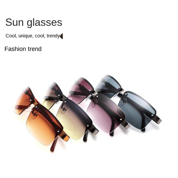 trendy luxury fashion sunglasses men driving leisure goggles beach play frameless sunscreen anti-uv radiation glasses factory direct sale an, White;black
trendy luxury fashion sunglasses men driving leisure goggles beach play frameless sunscreen anti-uv radiation glasses factory direct sale an, White;black