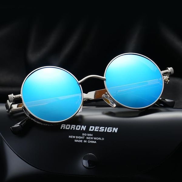 women/men sunglasses classic polarized driving metal designer glasses prescription round uv400, White;black
women/men sunglasses classic polarized driving metal designer glasses prescription round uv400, White;black
