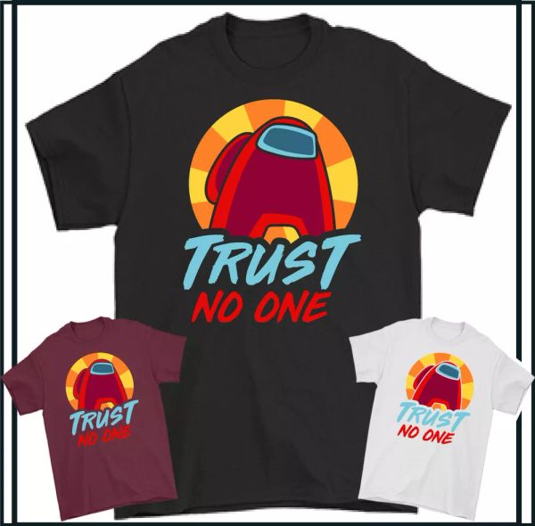 amongst us t-shirt impostor trust no one mens imposter kids boys girls tee top, White;black
amongst us t-shirt impostor trust no one mens imposter kids boys girls tee top, White;black