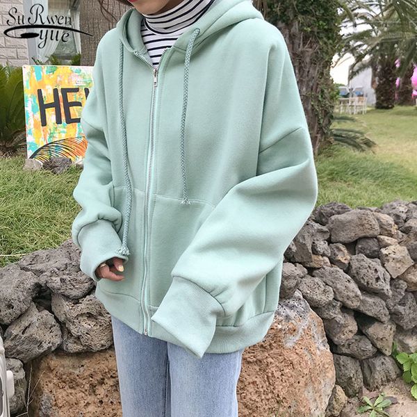 korean clothes women zipper hoody jumper candy color women's hoodie long sleeve oversized thicken sweatshirt 11826 210427, Black
korean clothes women zipper hoody jumper candy color women's hoodie long sleeve oversized thicken sweatshirt 11826 210427, Black