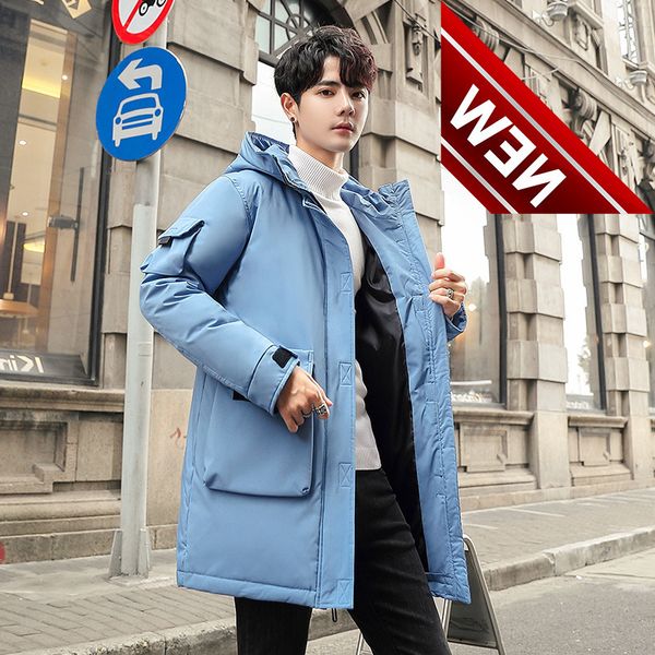 90% white duck down men's jacket thick hooded casual high-quality winter coat parka, Black
90% white duck down men's jacket thick hooded casual high-quality winter coat parka, Black