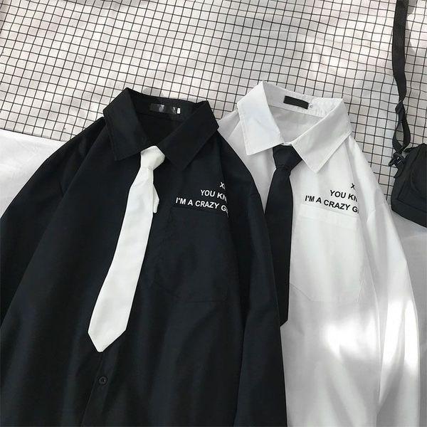 men's casual shirts and women's black white shirts, french bow tie hong kong retro style , gothic street punk for men women, sprin, White;black
men's casual shirts and women's black white shirts, french bow tie hong kong retro style , gothic street punk for men women, sprin, White;black
