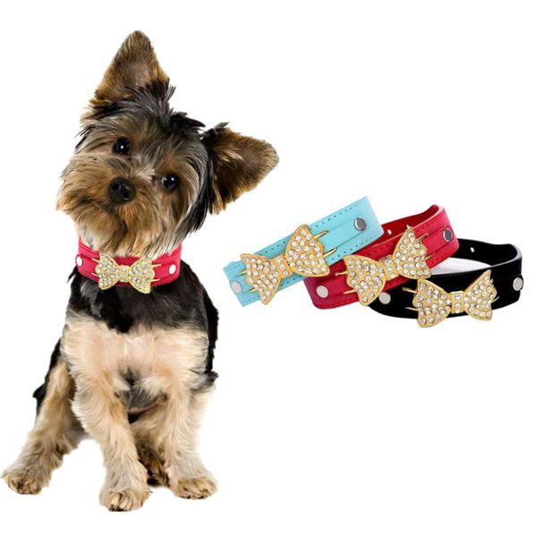 pet collars pu leather xs-m dog puppy cat collar bling crystal with bow necklace rhinestone 40d16 & leashes
pet collars pu leather xs-m dog puppy cat collar bling crystal with bow necklace rhinestone 40d16 & leashes