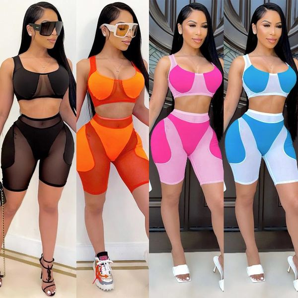 women's tracksuits zaggin 2021 autumn women patchwork mesh sets casual vest knee-length pants 2-pieces set lady see through skinny spor, Gray
women's tracksuits zaggin 2021 autumn women patchwork mesh sets casual vest knee-length pants 2-pieces set lady see through skinny spor, Gray