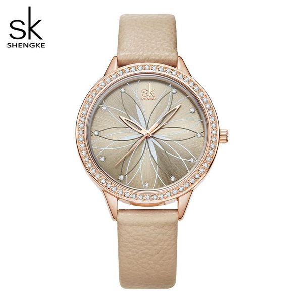 shengke special color women watches leather strap crystal decoration dial japanese quartz movement 6 months warranty clocks wristwatches, Slivery;brown
shengke special color women watches leather strap crystal decoration dial japanese quartz movement 6 months warranty clocks wristwatches, Slivery;brown