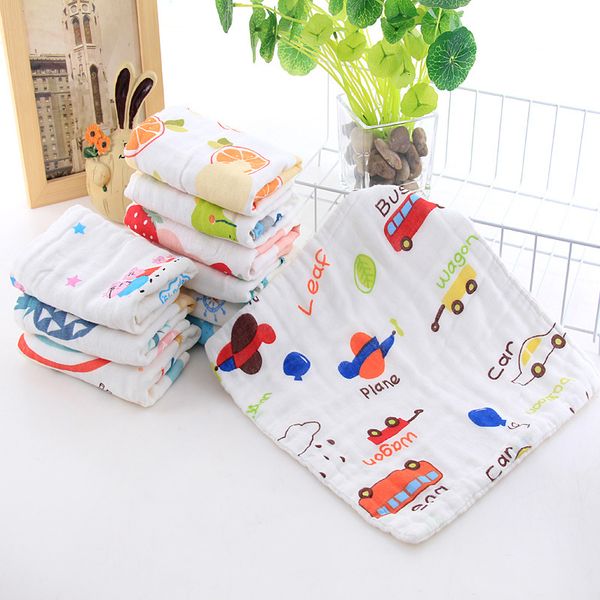 children's small infant face six layer high-density saliva cartoon gauze square towel, Blue;white
children's small infant face six layer high-density saliva cartoon gauze square towel, Blue;white