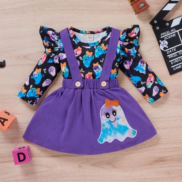 clothing sets telotuny baby girls clothes 2pcs set long sleeve halloween cartoon ghost printed t-shirt +suspender skirts outfits kid sui, White
clothing sets telotuny baby girls clothes 2pcs set long sleeve halloween cartoon ghost printed t-shirt +suspender skirts outfits kid sui, White