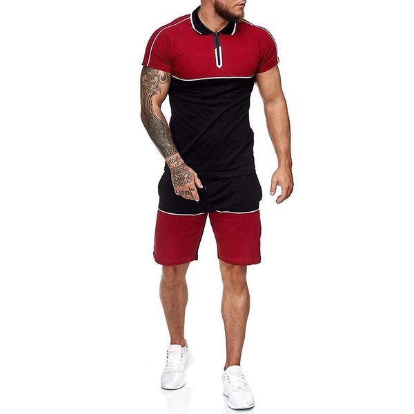men's tracksuits summer sets men casual fashion patchwork short sleeve t-shirt shorts set sports suit jogging soccer tracksuit, Gray
men's tracksuits summer sets men casual fashion patchwork short sleeve t-shirt shorts set sports suit jogging soccer tracksuit, Gray