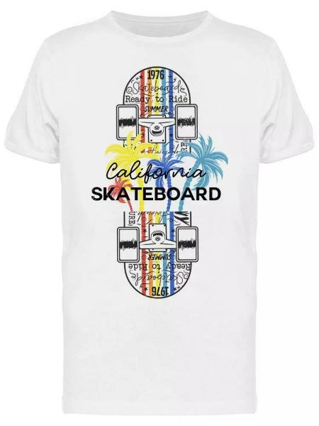 cali skateboard tee men's -image by shutterstock, White;black
cali skateboard tee men's -image by shutterstock, White;black