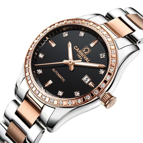 wristwatches switzerland carnival women watches ladies automatic mechanical watch waterproof relogio feminino 8685l-9, Slivery;brown
wristwatches switzerland carnival women watches ladies automatic mechanical watch waterproof relogio feminino 8685l-9, Slivery;brown